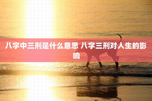 八字中三刑是什么意思 八字三刑对人生的影响