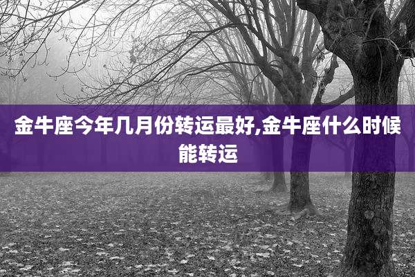 金牛座今年几月份转运最好,金牛座什么时候能转运