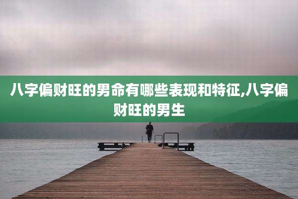 八字偏财旺的男命有哪些表现和特征,八字偏财旺的男生