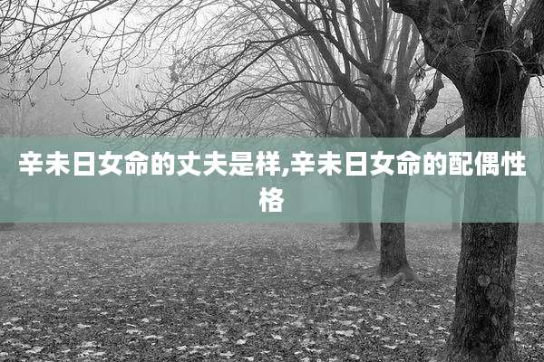 辛未日女命的丈夫是样,辛未日女命的配偶性格