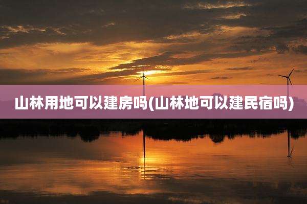 山林用地可以建房吗(山林地可以建民宿吗)