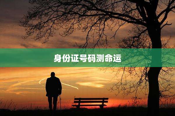 身份证号码测命运