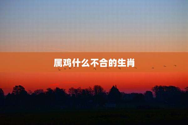 属鸡什么不合的生肖