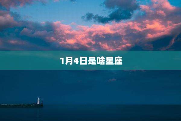 1月4日是啥星座