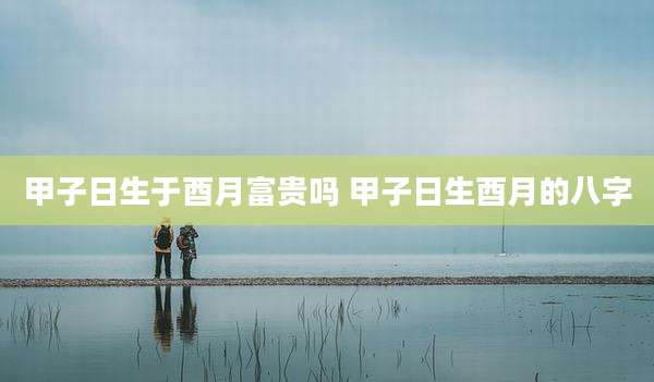 甲子日生于酉月富贵吗 甲子日生酉月的八字