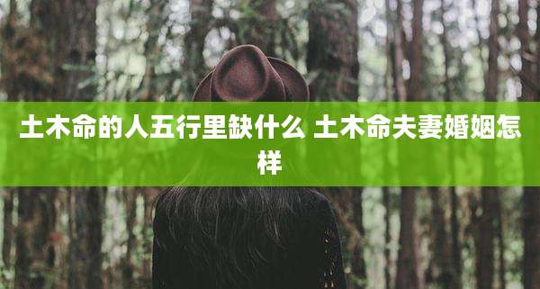 土木命的人五行里缺什么 土木命夫妻婚姻怎样