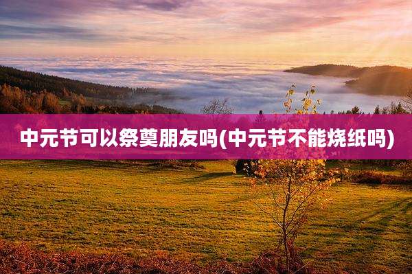 中元节可以祭奠朋友吗(中元节不能烧纸吗)