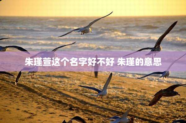 朱瑾萱这个名字好不好 朱瑾的意思