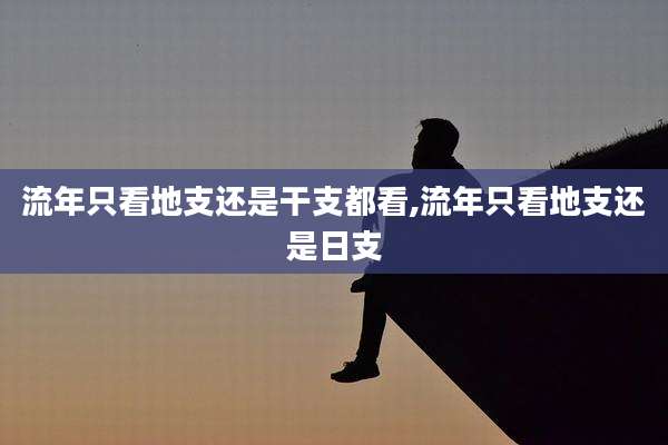流年只看地支还是干支都看,流年只看地支还是日支