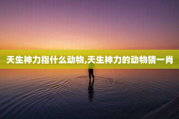 天生神力指什么动物,天生神力的动物猜一肖