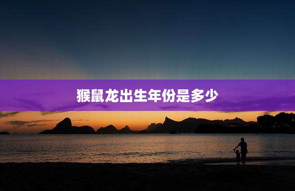 猴鼠龙出生年份是多少