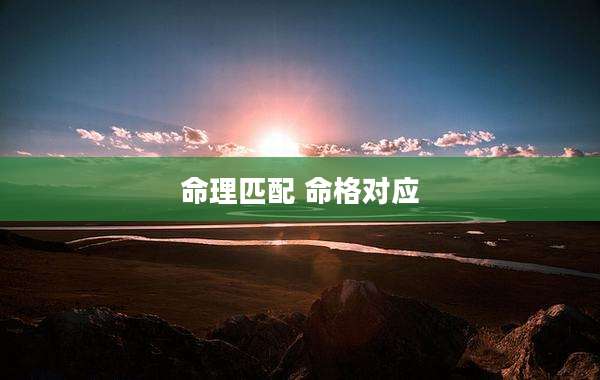 命理匹配 命格对应
