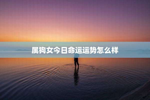 属狗女今日命运运势怎么样