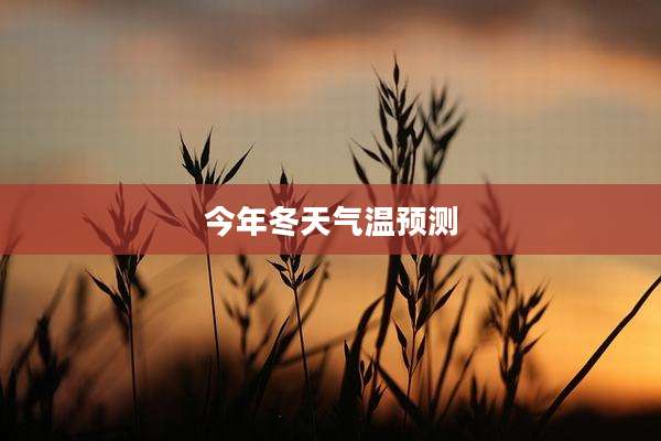 今年冬天气温预测