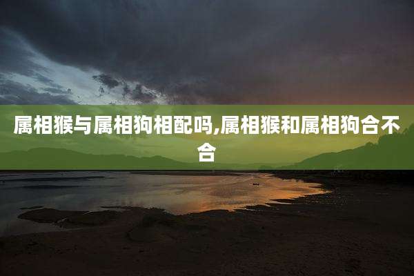 属相猴与属相狗相配吗,属相猴和属相狗合不合