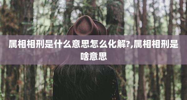 属相相刑是什么意思怎么化解?,属相相刑是啥意思