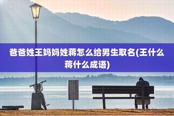 爸爸姓王妈妈姓蒋怎么给男生取名(王什么蒋什么成语)