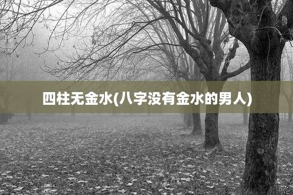 四柱无金水(八字没有金水的男人)