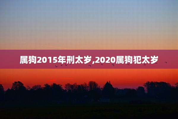 属狗2015年刑太岁,2020属狗犯太岁