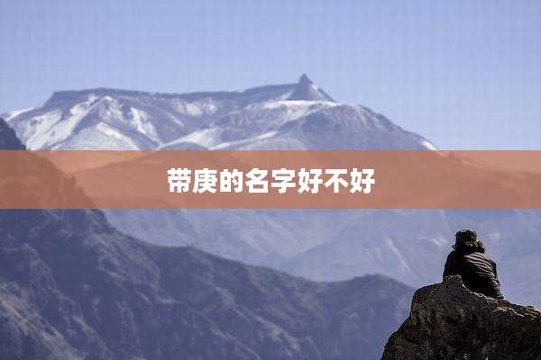 带庚的名字好不好