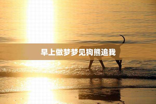 早上做梦梦见狗熊追我