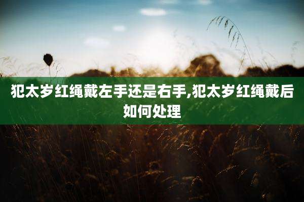 犯太岁红绳戴左手还是右手,犯太岁红绳戴后如何处理