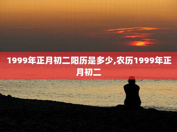 1999年正月初二阳历是多少,农历1999年正月初二