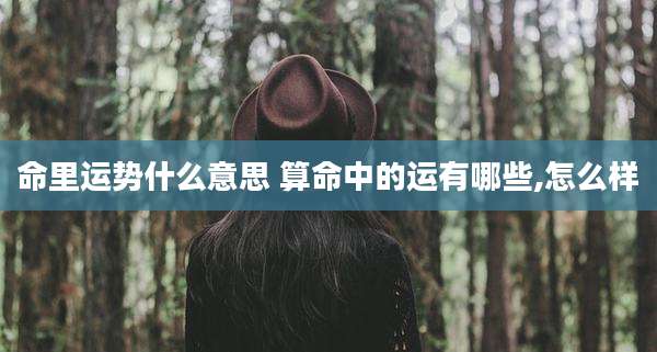 命里运势什么意思 算命中的运有哪些,怎么样