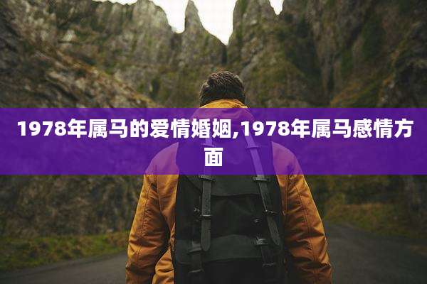 1978年属马的爱情婚姻,1978年属马感情方面