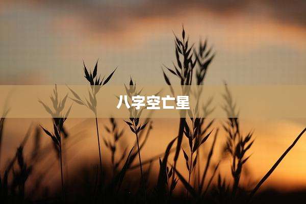 八字空亡星