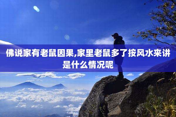 佛说家有老鼠因果,家里老鼠多了按风水来讲是什么情况呢