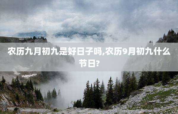 农历九月初九是好日子吗,农历9月初九什么节日?