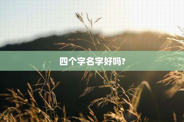 四个字名字好吗?