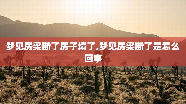 梦见房梁断了房子塌了,梦见房梁断了是怎么回事