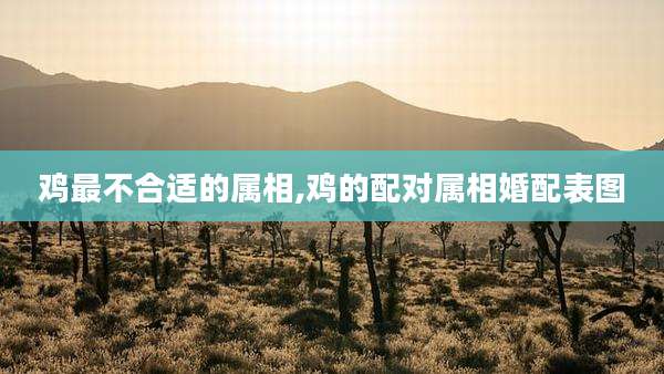 鸡最不合适的属相,鸡的配对属相婚配表图
