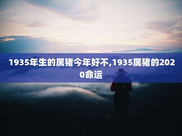 1935年生的属猪今年好不,1935属猪的2020命运