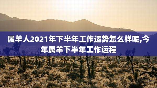 属羊人2021年下半年工作运势怎么样呢,今年属羊下半年工作运程