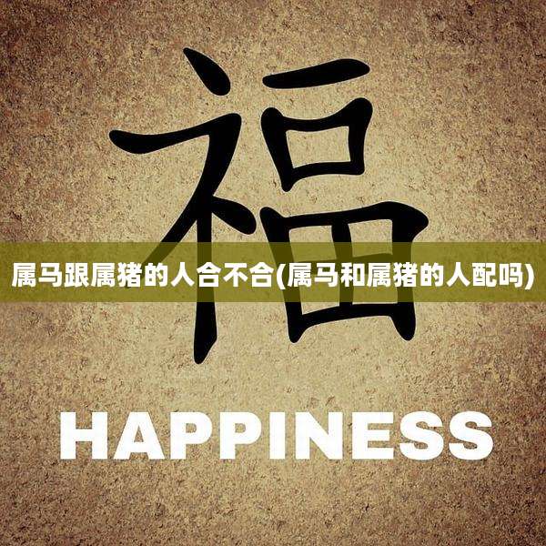 属马跟属猪的人合不合(属马和属猪的人配吗)