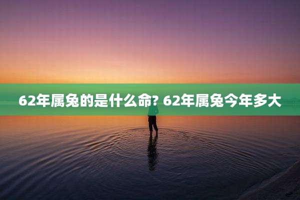 62年属兔的是什么命? 62年属兔今年多大