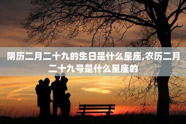 阴历二月二十九的生日是什么星座,农历二月二十九号是什么星座的