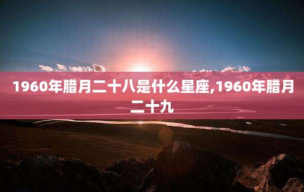 1960年腊月二十八是什么星座,1960年腊月二十九