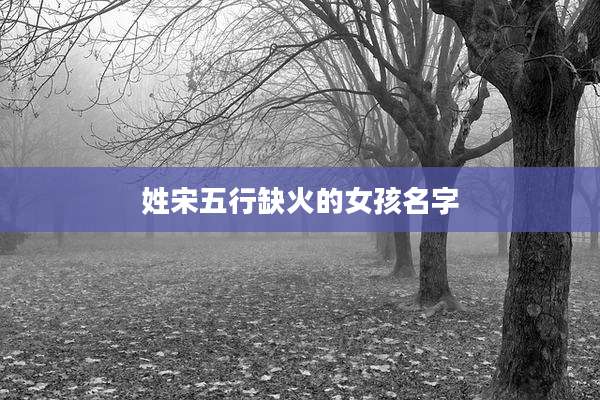 姓宋五行缺火的女孩名字