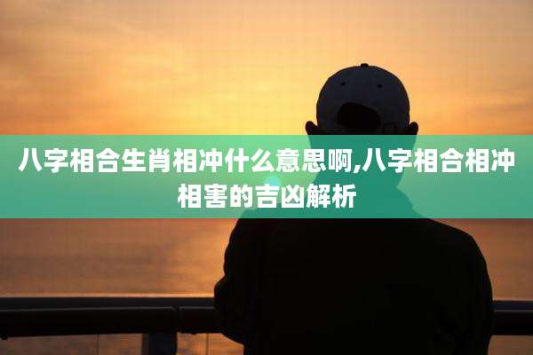 八字相合生肖相冲什么意思啊,八字相合相冲相害的吉凶解析
