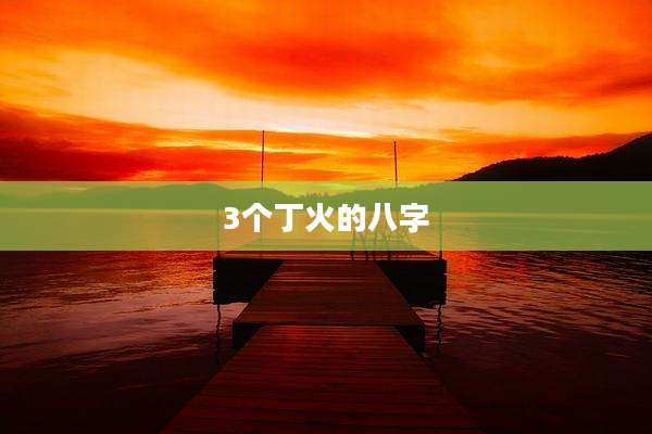 3个丁火的八字