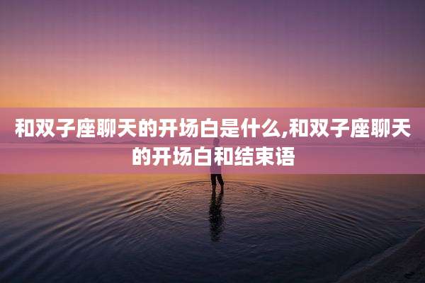 和双子座聊天的开场白是什么,和双子座聊天的开场白和结束语
