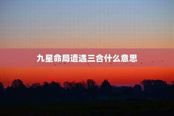 九星命局遭遇三合什么意思