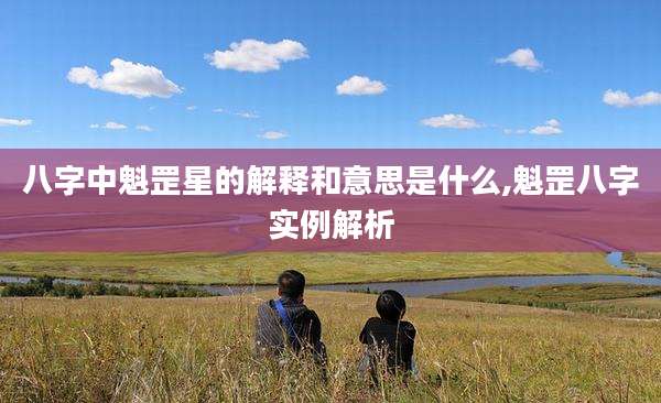 八字中魁罡星的解释和意思是什么,魁罡八字实例解析