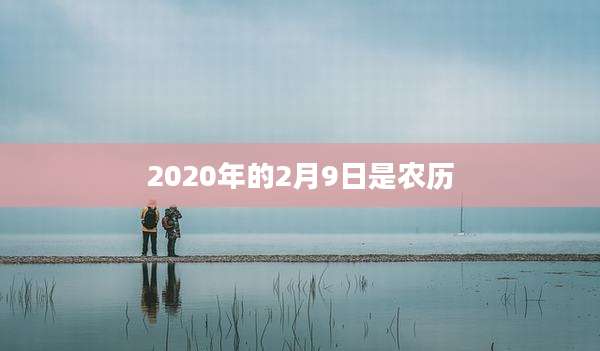2020年的2月9日是农历