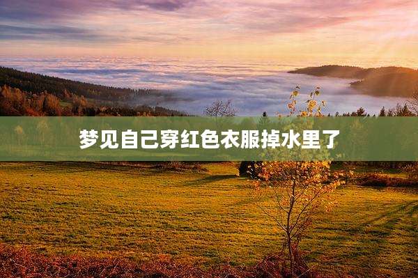 梦见自己穿红色衣服掉水里了