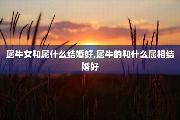 属牛女和属什么结婚好,属牛的和什么属相结婚好